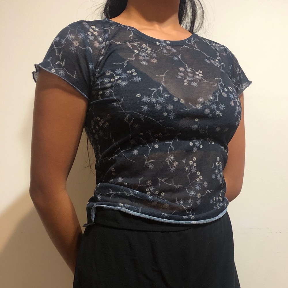 Sheer Floral Shirt